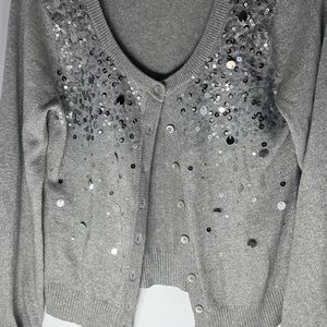 Justice Sparkling Gray Cardigan